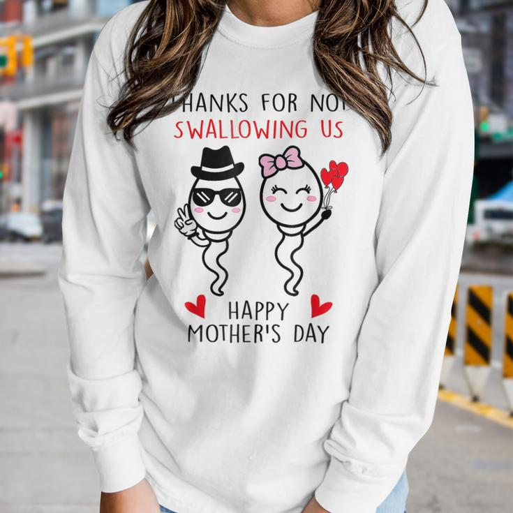Thanks For Not Swallowing Us Happy 2023 Mom Kid Women Long Sleeve T-shirt Gifts for Her