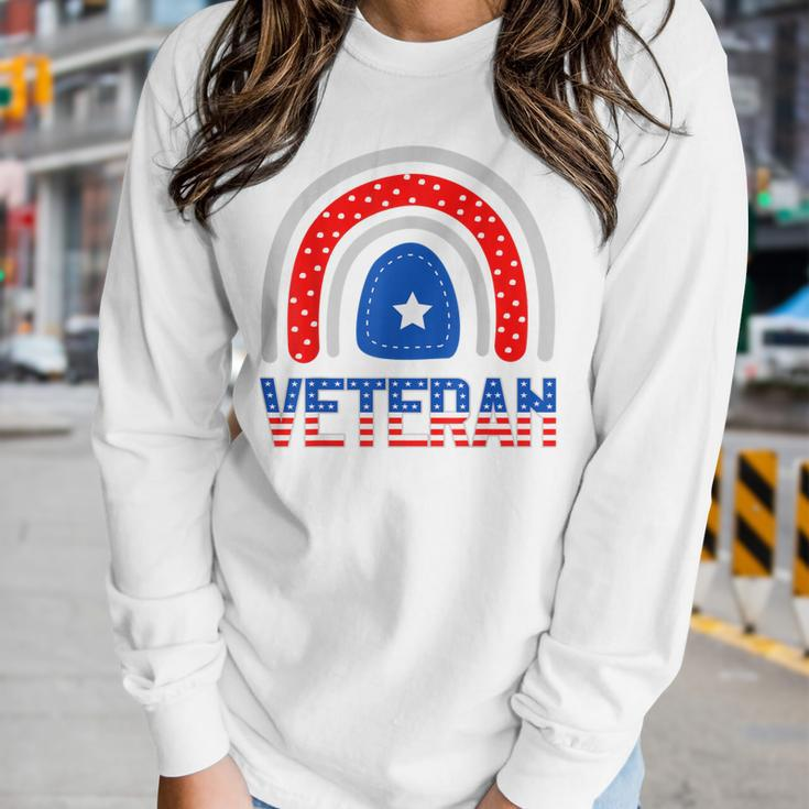 Veterans Day Veteran Appreciation Respect Honor Mom Dad Vets V2 Women Graphic Long Sleeve T-shirt Gifts for Her