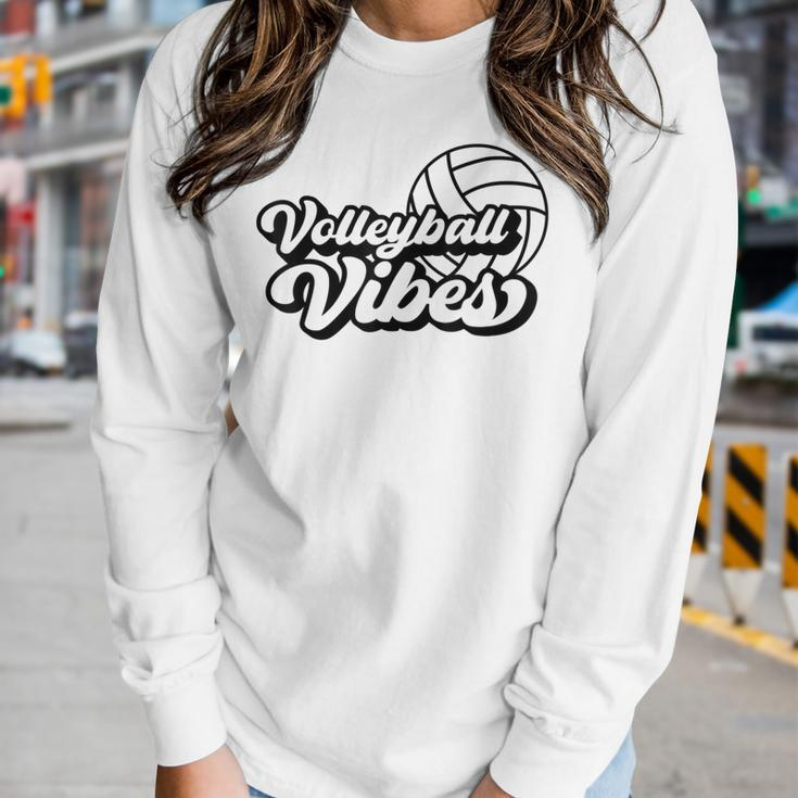 Volleyball Game Day Vibes Volleyball Mom Women Long Sleeve T-shirt Gifts for Her