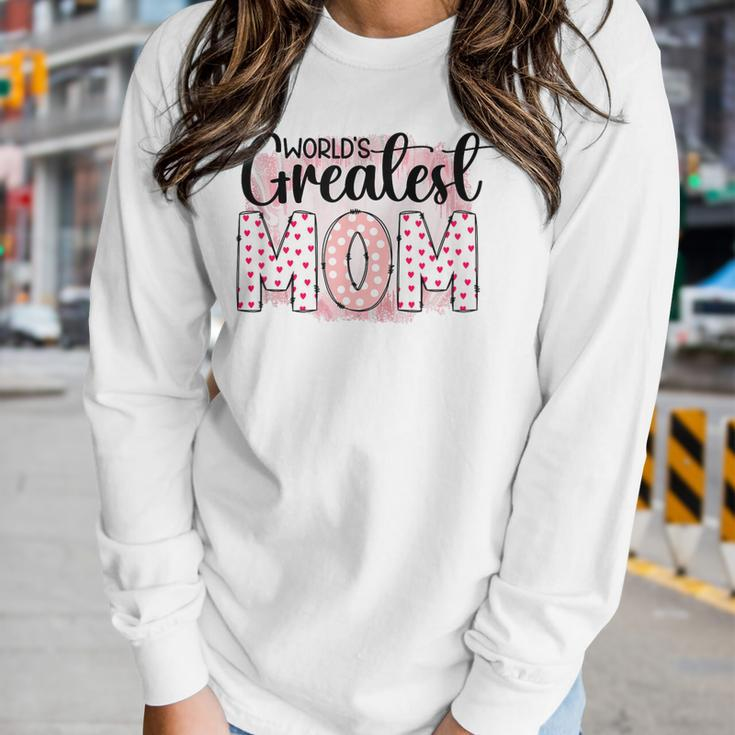 Worlds Greatest Mom Women Long Sleeve T-shirt Gifts for Her