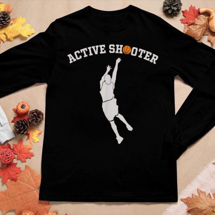 Active Shooter Basketball Lovers Men Women Women Long Sleeve T-shirt Unique Gifts