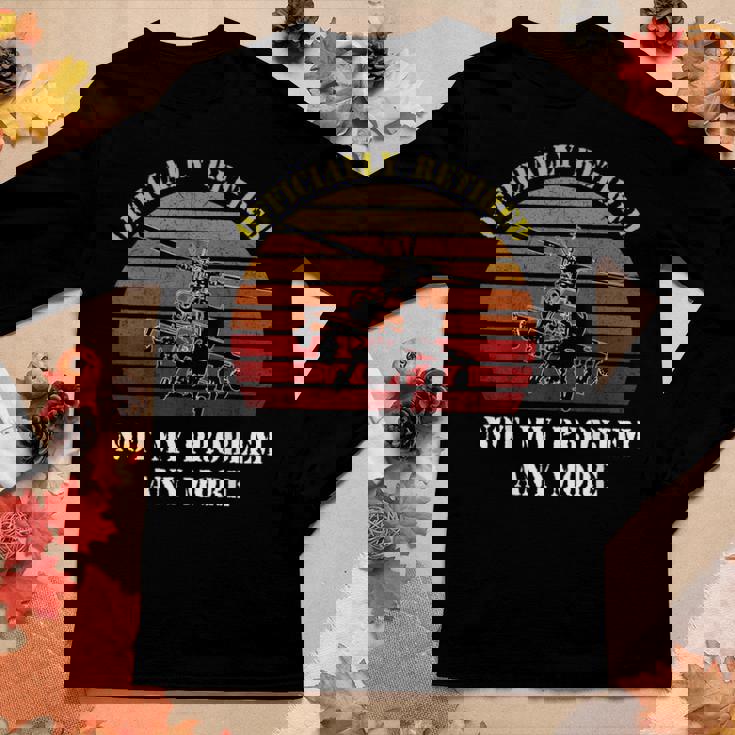 Air Force Academy Helicopter Husband Proud Air Force Retired Women Long Sleeve T-shirt Unique Gifts