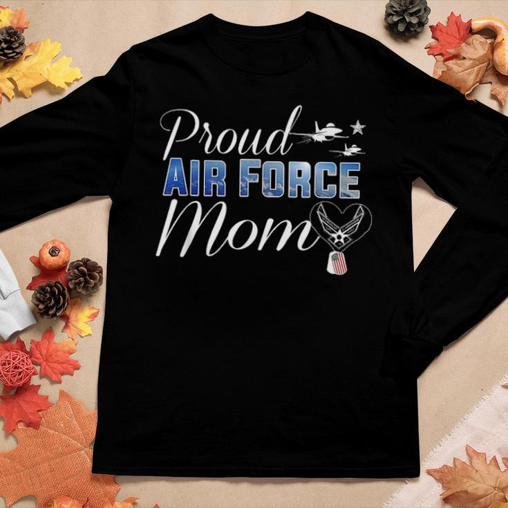 Air Force Mom Proud Air Force Mom Gift Women Graphic Long Sleeve T-shirt Funny Gifts