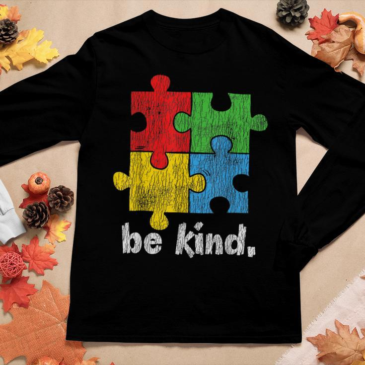 Autism Awareness Be Kind Autistic Kids Awareness Kindness Women Long Sleeve T-shirt Unique Gifts