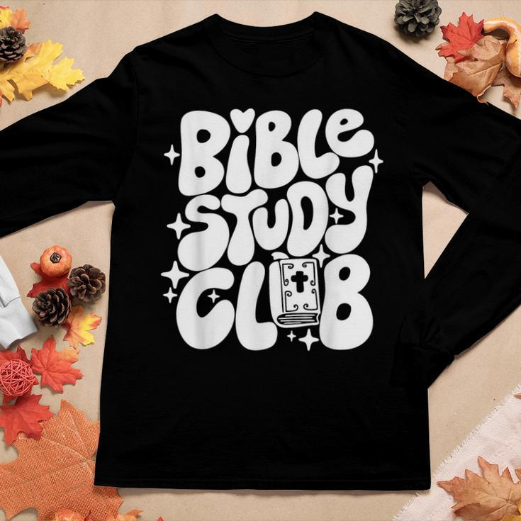 Bible Study Club Groovy Religious Christian Hippie Women Long Sleeve T-shirt Unique Gifts