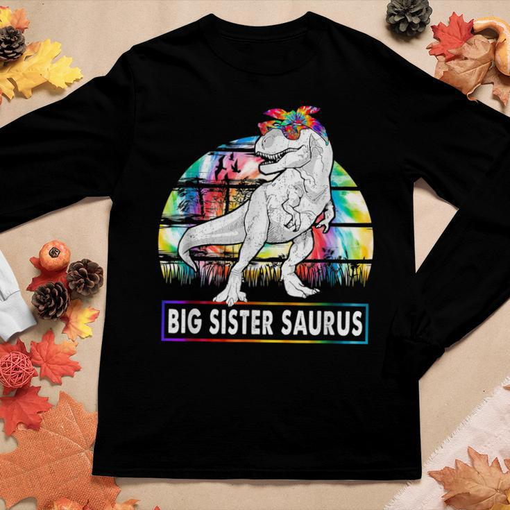 Big Sistersaurus Dinosaur Big Sister Saurus Family Matching Women Long Sleeve T-shirt Unique Gifts
