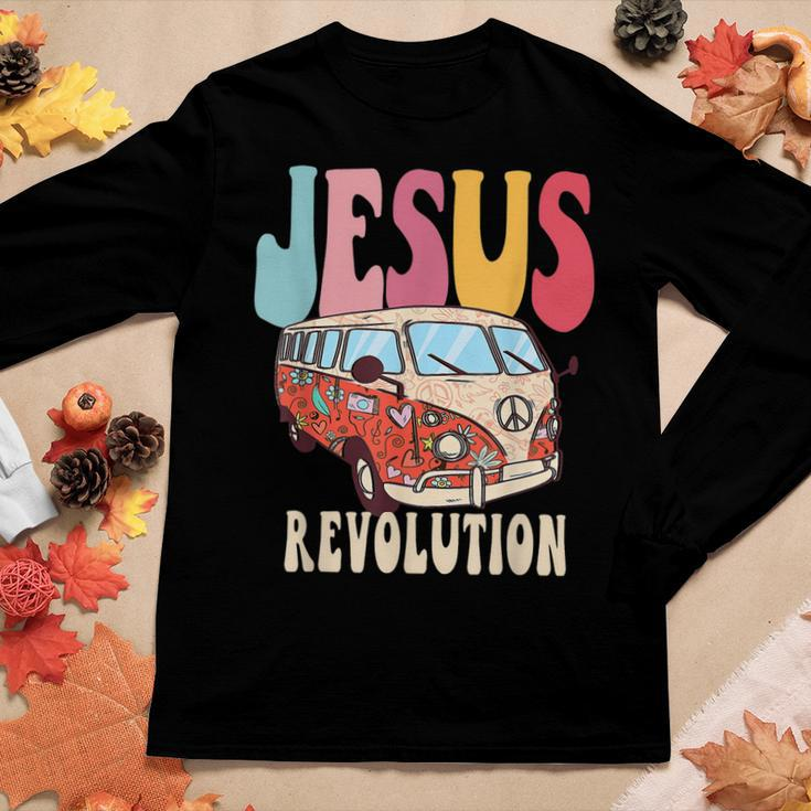 Boho Jesus Revolution Christian Faith Based Jesus Costume Women Long Sleeve T-shirt Unique Gifts
