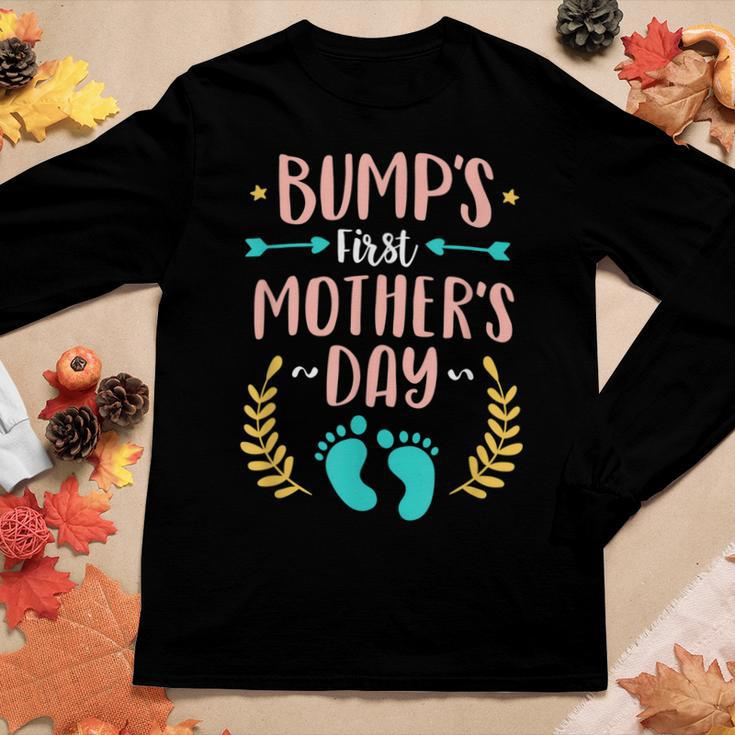 Bumps First Shirt Baby Expecting Mom Women Long Sleeve T-shirt Unique Gifts