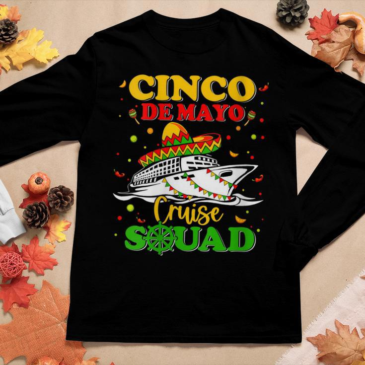 Womens Cinco De Mayo Cruise Squad 2023 Mexican Trip Family Matching Women Long Sleeve T-shirt Unique Gifts