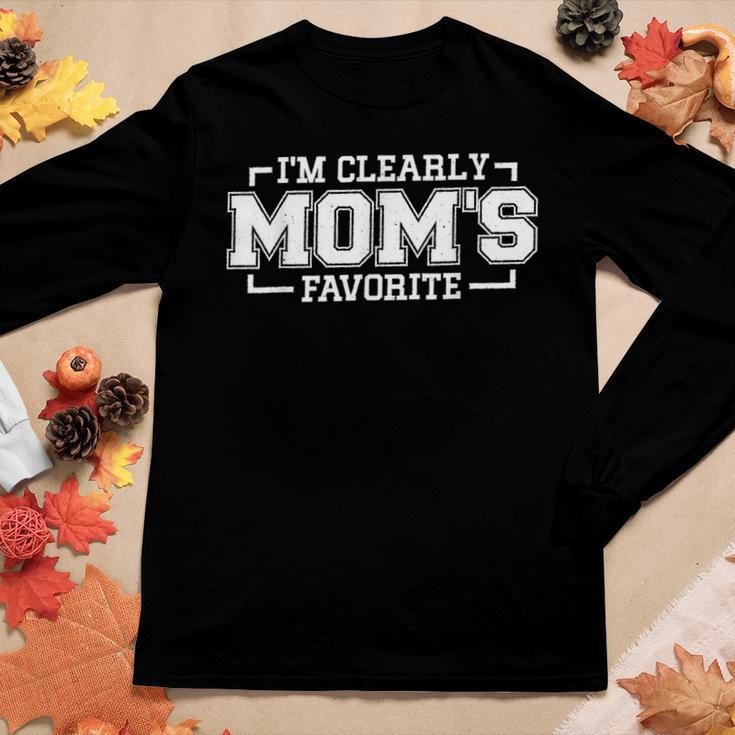 Im Clearly Moms Favorite Favorite Child And Favorite Son Women Long Sleeve T-shirt Unique Gifts
