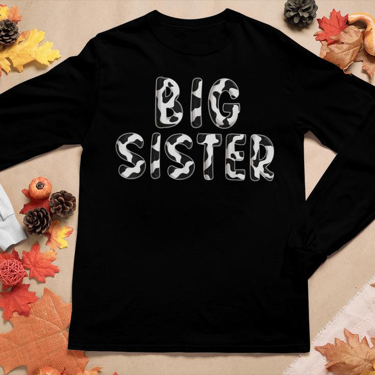 Cow Big Sister Birthday Family Matching Boy Girl Women Long Sleeve T-shirt Unique Gifts