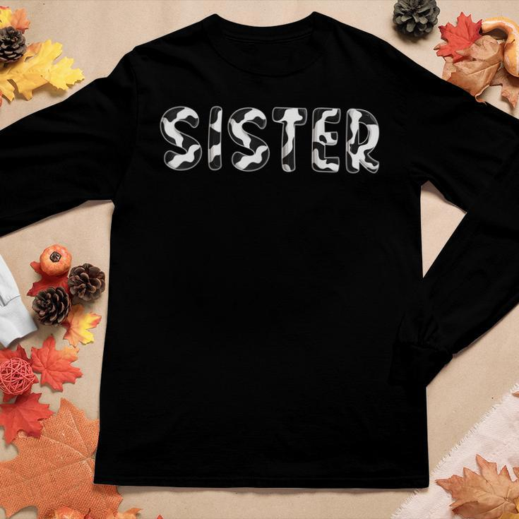 Cow Sister Birthday Family Matching Boy Girl Women Long Sleeve T-shirt Unique Gifts