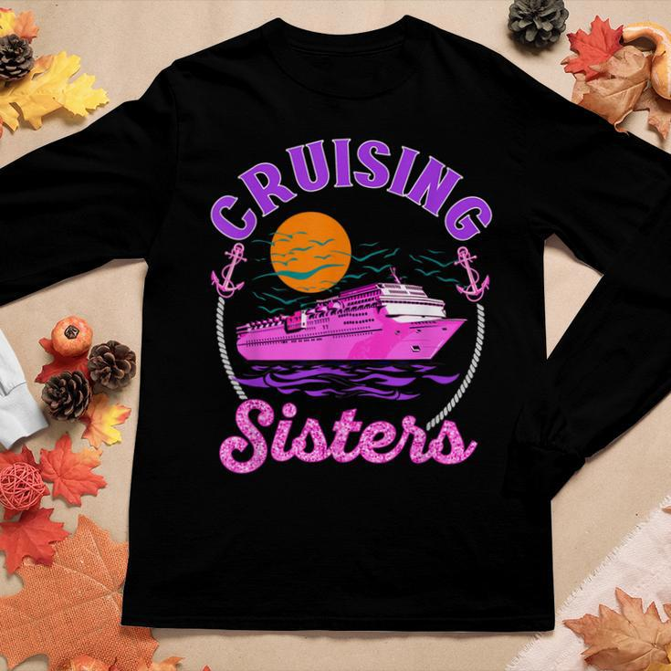 Cute Cruising Sisters Women Girls Cruise Lovers Sailing Trip Women Long Sleeve T-shirt Unique Gifts