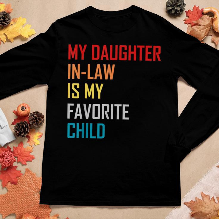My Daughter In Law Is My Favorite Child Retro Family Humor Women Long Sleeve T-shirt Unique Gifts
