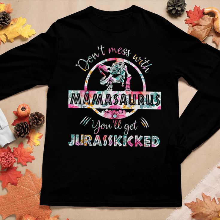 Dont Mess With MamasaurusRex Dinosaur Mom Mother Day Women Long Sleeve T-shirt Unique Gifts