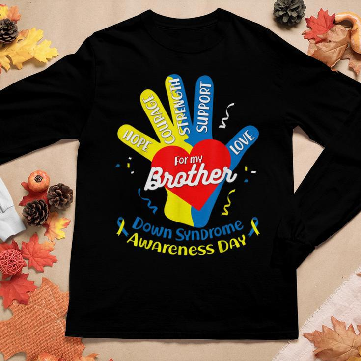 Down Syndrome Awareness Sister Brother Down Syndrome Women Long Sleeve T-shirt Unique Gifts