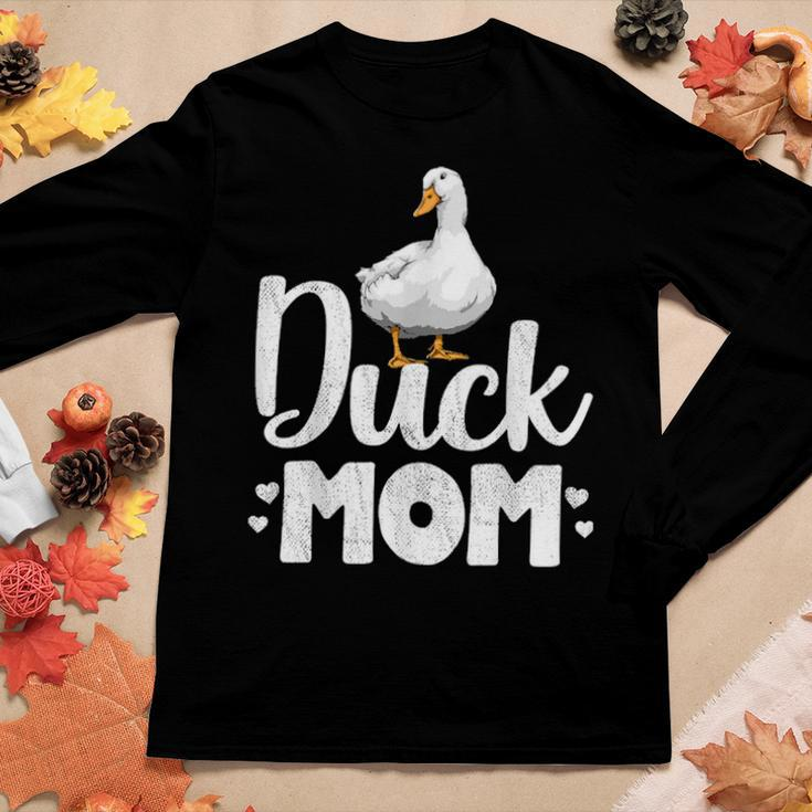 Duck Mom Funny Water Duckling Gifts Women Graphic Long Sleeve T-shirt Funny Gifts