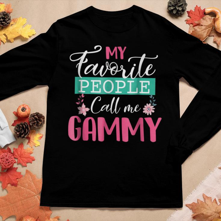 My Favorite People Call Me Gammy Grandma Women Long Sleeve T-shirt Unique Gifts