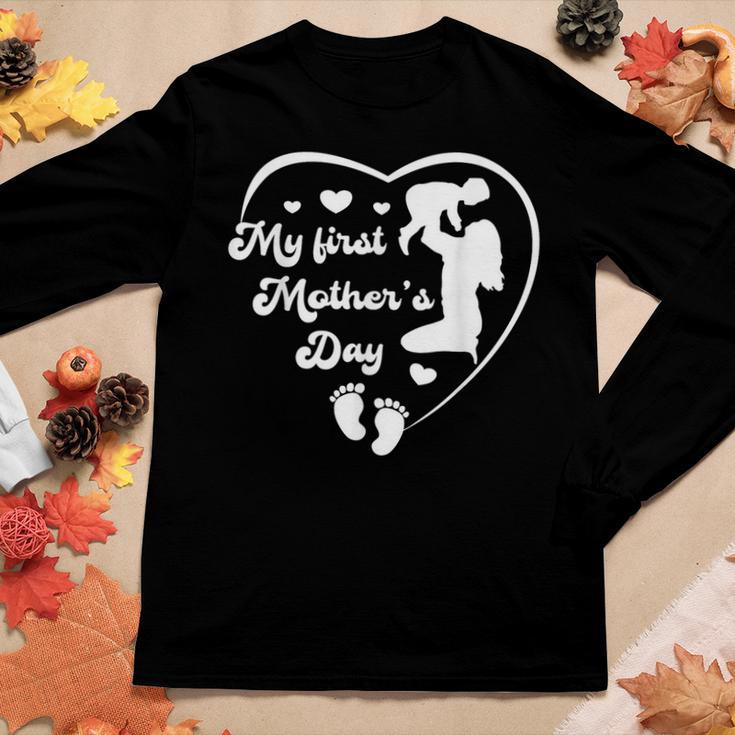 My First - 1St - Cute New Mom Women Long Sleeve T-shirt Unique Gifts