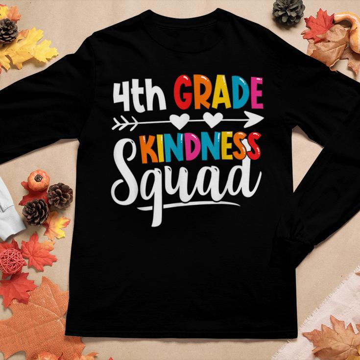 Fourth Grade Kindness Squad 4Th Grade Teacher Antibullying Women Long Sleeve T-shirt Unique Gifts