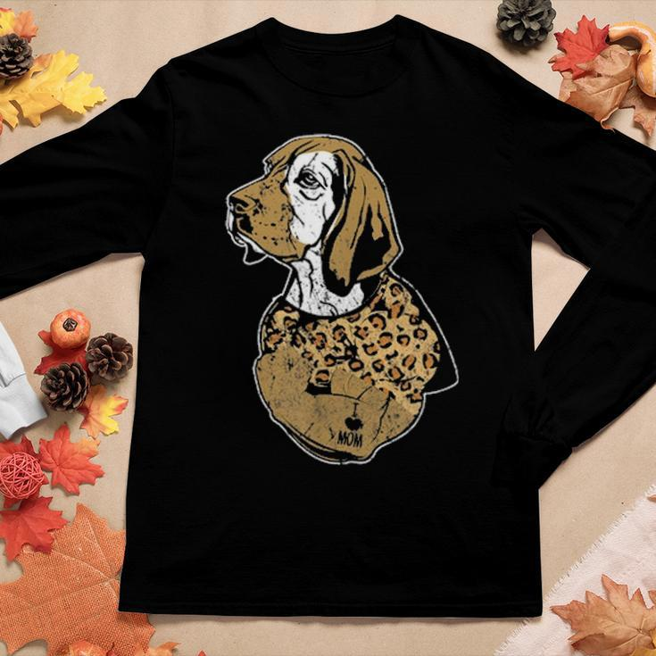 Funny Leopard Dog Beagle Mom Costume Mothers Day Gift Women Graphic Long Sleeve T-shirt Funny Gifts