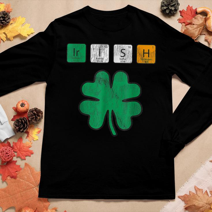 Funny St Patricks Day Science Teacher Irish Chemistry V2 Women Graphic Long Sleeve T-shirt Funny Gifts