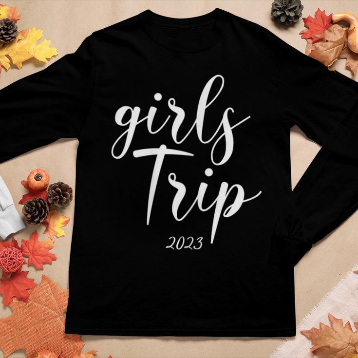 Womens Girls Trip 2023 Vacation Weekend Getaway Party Women Long Sleeve T-shirt Unique Gifts