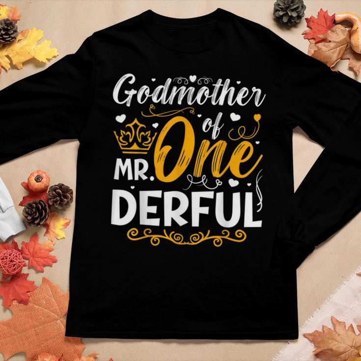 Godmother Of Mr One Derful Party Family 1St Birthday Women Long Sleeve T-shirt Unique Gifts