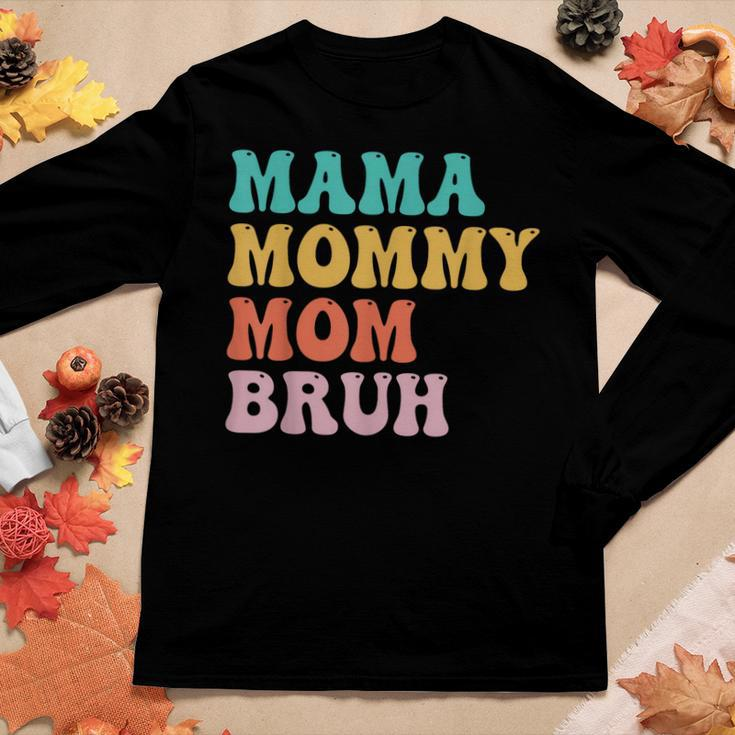 Groovy Mama Mommy Mom Bruh For Moms Women Long Sleeve T-shirt Unique Gifts