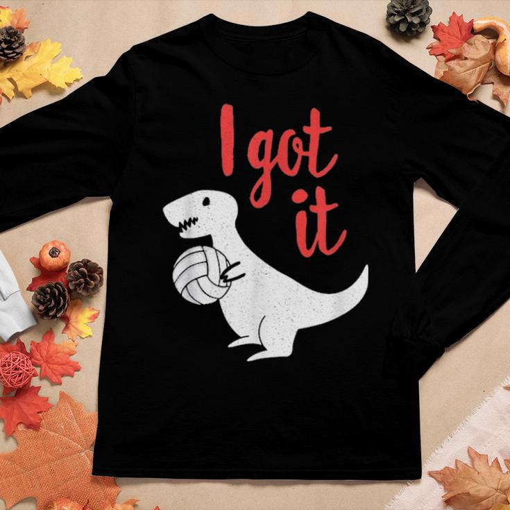 I Got It Volleyball CuteRex Dinosaur Mom Dad Women Graphic Long Sleeve T-shirt Funny Gifts