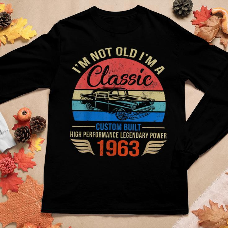 Im Classic Car 60Th Birthday Gift 60 Years Old Born In 1963 Women Graphic Long Sleeve T-shirt Funny Gifts