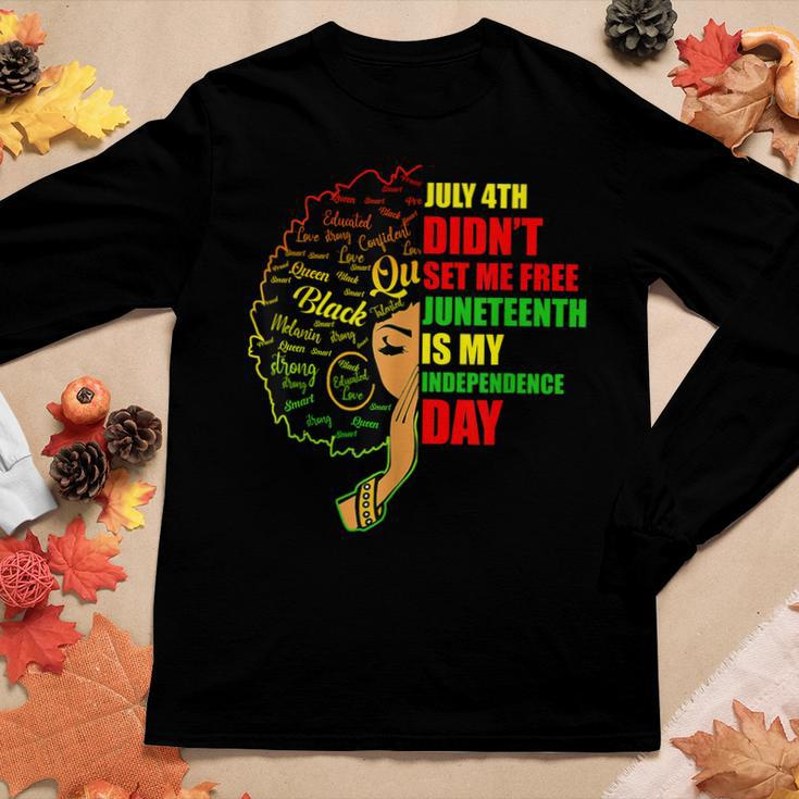 Junenth Is My Independence Day Queen Women Black History Women Long Sleeve T-shirt Unique Gifts