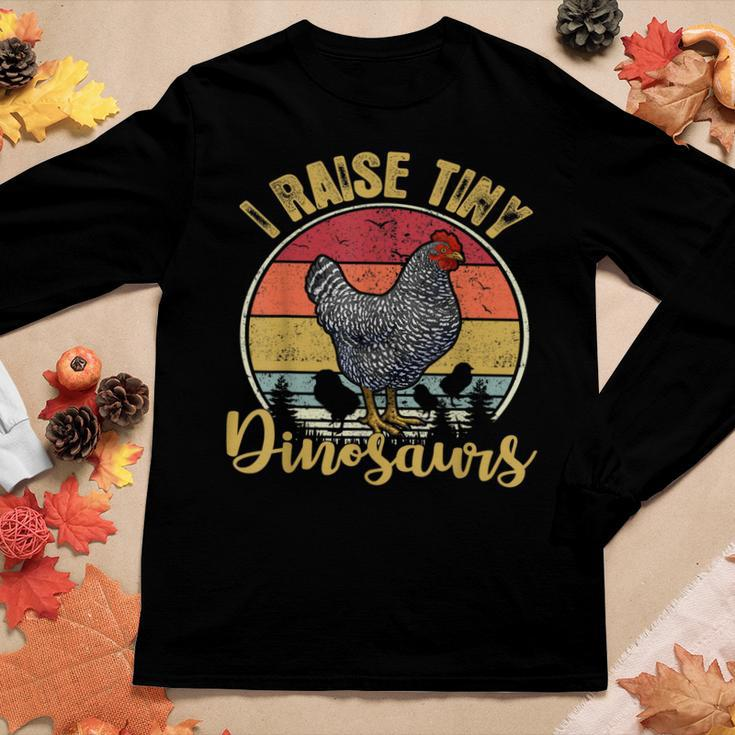 Mens Womens Kids I Raise Tiny Dinosaurs Graphic For Men Women Long Sleeve T-shirt Unique Gifts