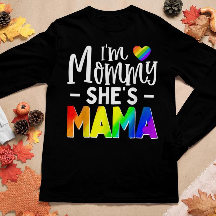 Lesbian Mom Gay Pride Im Mommy Shes Mama Lgbt Women Long Sleeve T-shirt Unique Gifts