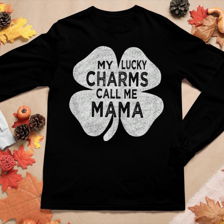 Womens My Lucky Charms Call Me Mama St Patricks Day For Mom Mother Women Long Sleeve T-shirt Unique Gifts