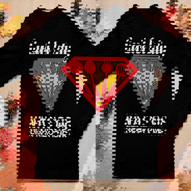 Lunch Lady Superhero Lunch Lady Womens Women Long Sleeve T-shirt Unique Gifts