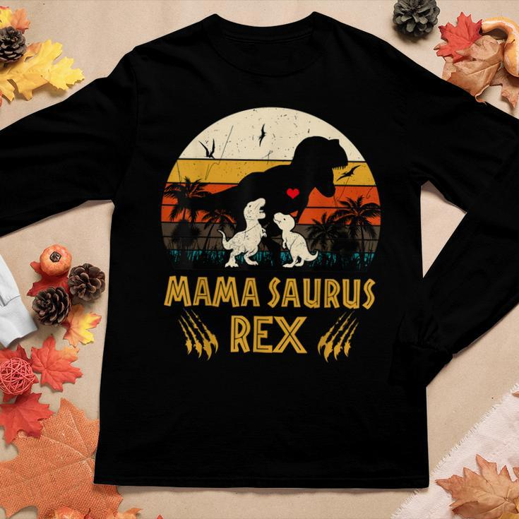 Mamasaurus Rex I Cool Two Kids Mom And Dinasaur Kids Women Long Sleeve T-shirt Unique Gifts