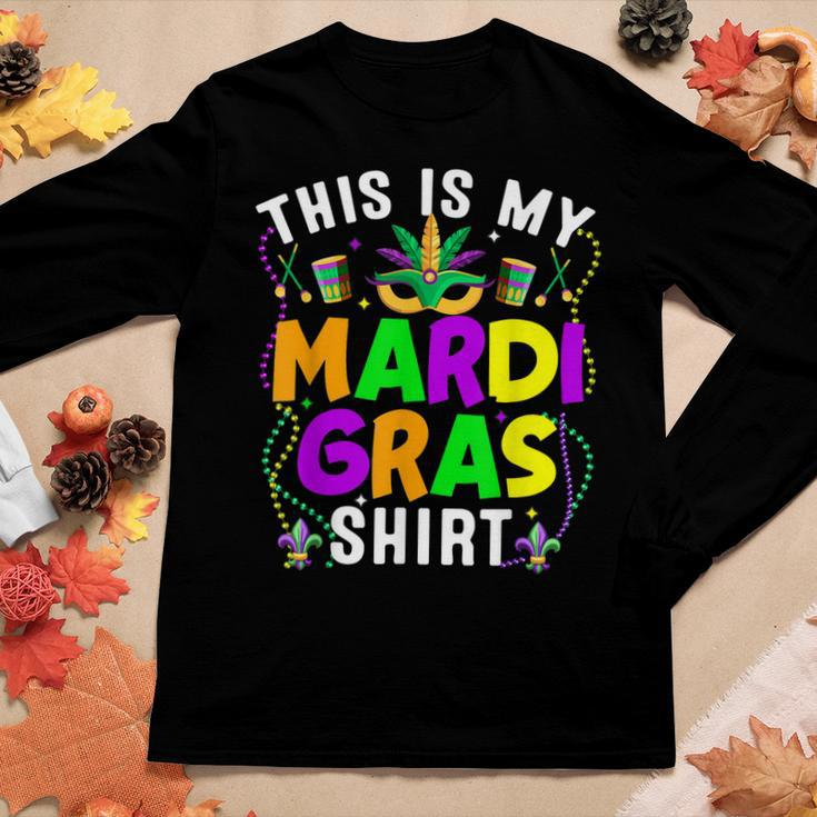 Mardi Gras Outfits Clothes For Mens Womens Kids Toddler Women Graphic Long Sleeve T-shirt Funny Gifts