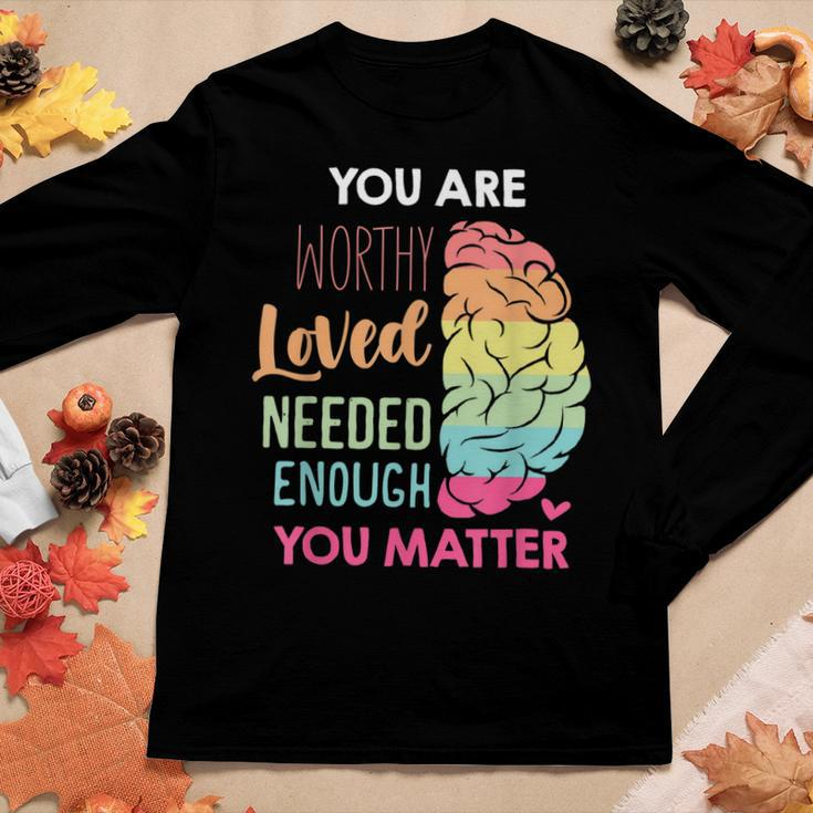 You Matter Kindness Be Kind Mental Health Awareness Women Long Sleeve T-shirt Unique Gifts