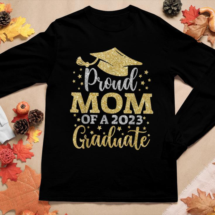 Mom Senior 2023 Proud Mom Of A Class Of 2023 Graduate Women Graphic Long Sleeve T-shirt Funny Gifts