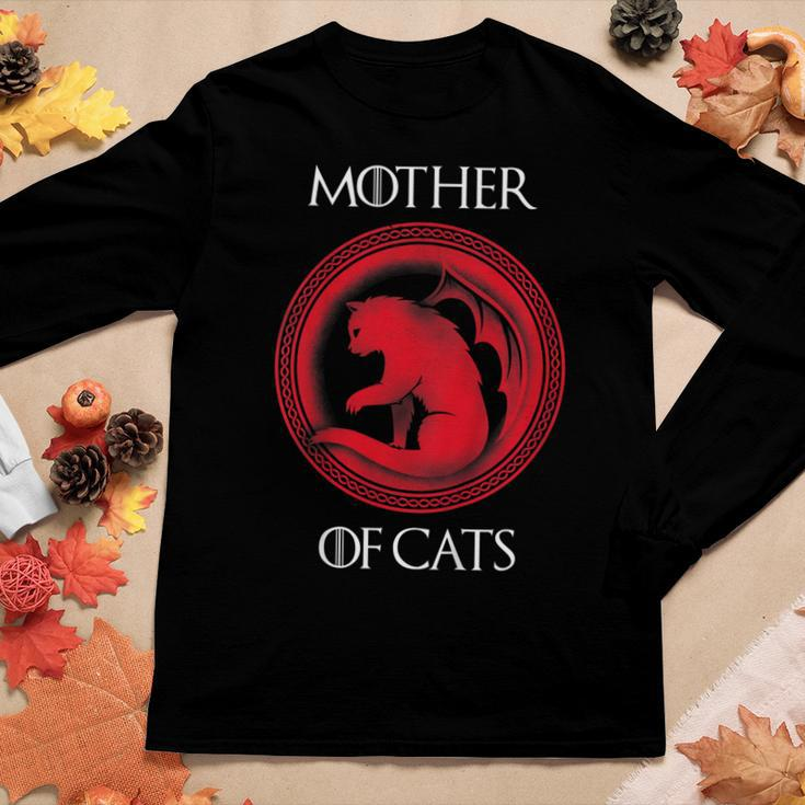 Mother Of Cats Shirt Idea For Mom Wife Her Women Long Sleeve T-shirt Unique Gifts