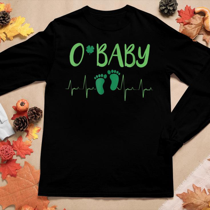 O Baby L&D Nurse St Patricks Day Labor & Delivery Nurse Women Graphic Long Sleeve T-shirt Personalized Gifts