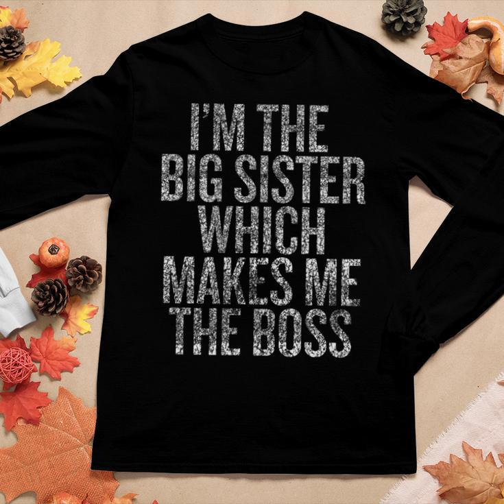 Im The Older Sister Which Makes Me The Boss Hallowe Women Long Sleeve T-shirt Unique Gifts