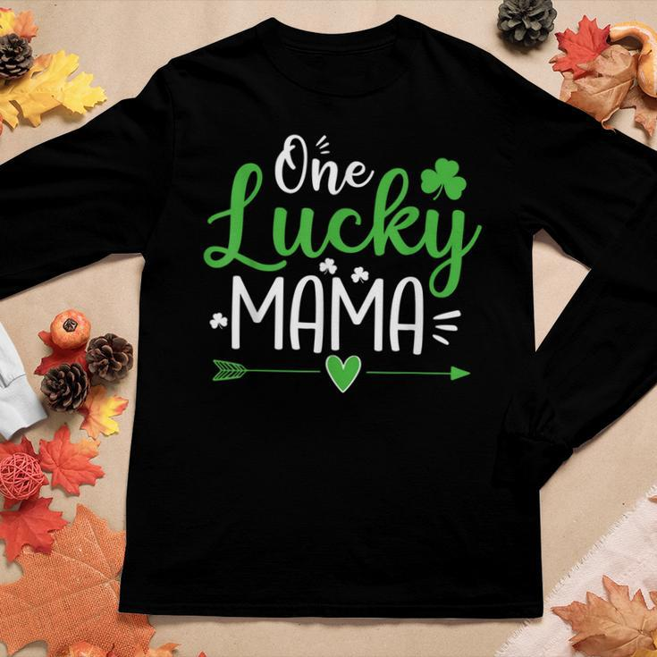 One Lucky Mama Shirt St Patricks Day Mom Women Long Sleeve T-shirt Unique Gifts