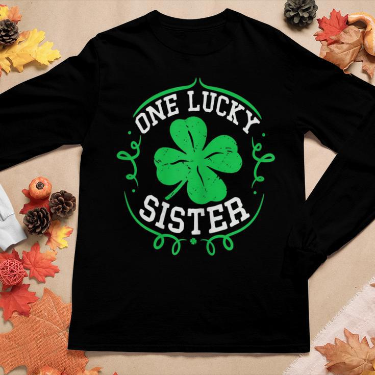 One Lucky Sister St Patricks Day For Women Women Long Sleeve T-shirt Unique Gifts