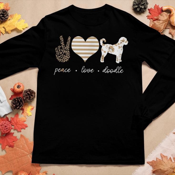 Peace With Love Doodle Mom Doodle Lover Doodle Mama Women Long Sleeve T-shirt Unique Gifts