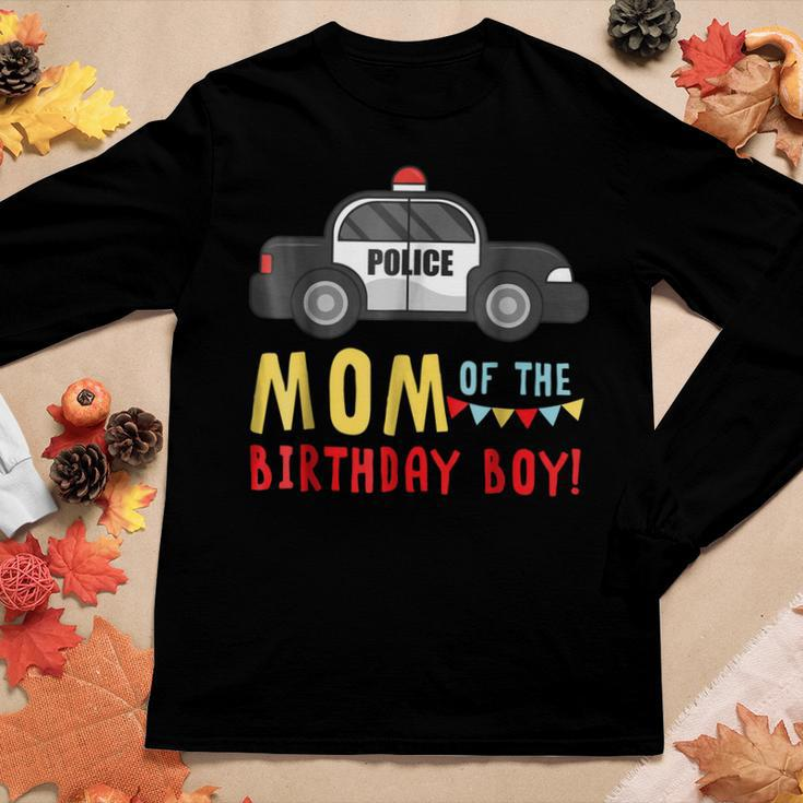 Police Car Mom Of The Birthday Boys Women Long Sleeve T-shirt Unique Gifts