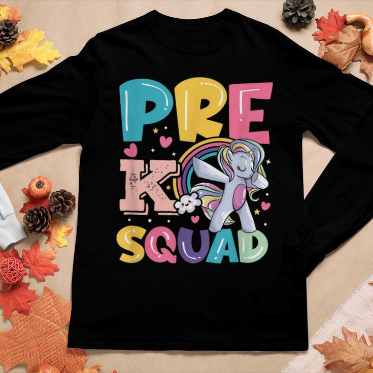 Pre K Squad Rocks First Day Back To School Primary Teacher Women Long Sleeve T-shirt Unique Gifts