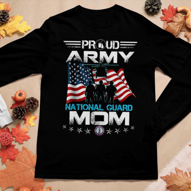 Proud Army National Guard Mom US Military Gift Women Graphic Long Sleeve T-shirt Funny Gifts