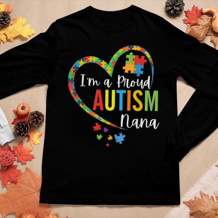 Im A Proud Autism Nana Love Heart Autism Awareness Puzzle Women Long Sleeve T-shirt Unique Gifts